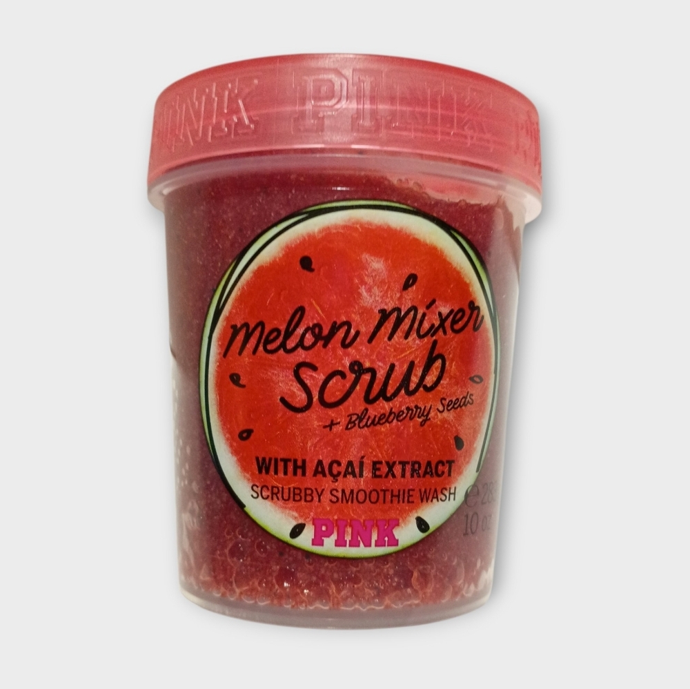 VS PINK Limited Edition Melon Mixer Scrubby Smoothie Body Wash Scrub 10 Oz NEW